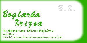 boglarka krizsa business card